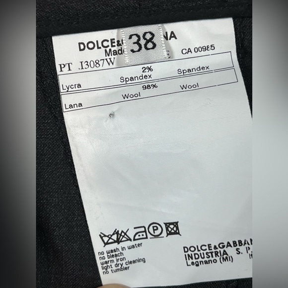 Women’s Dolce & Gabbana EU38 Wool Classic Made in Italy Gray Trousers Pants - Picture 6 of 11